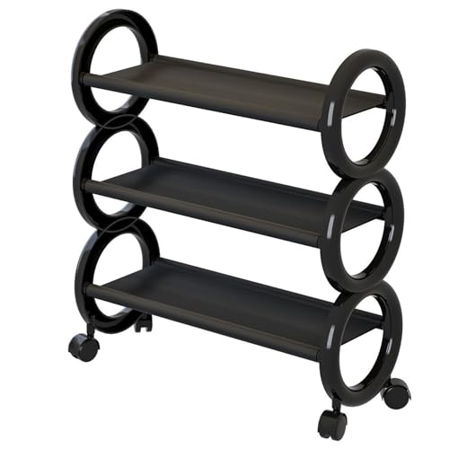 METTEOR Zapatero con Ruedas - Estantería compacta de Tela para pasillos y dormitorios, solución de Almacenamiento versátil para Zapatos y Botas (61x20x73cm)