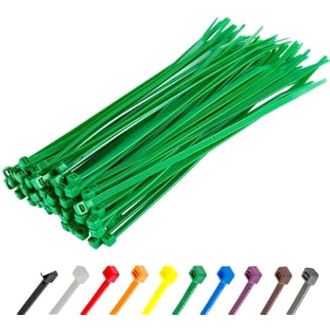 GTSE 100 Pack Green Nylon Cable Ties Cover