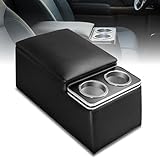 NVS Universal Truck Center Console Organizer for Bench Seat Trucks & SUVs, Heavy Duty ABS Storage Console with...
