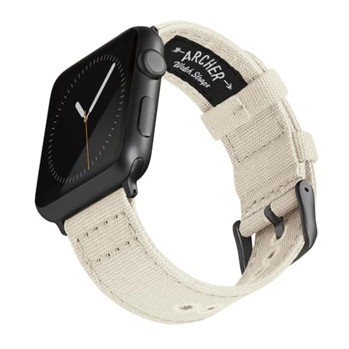 Ya en manzanajugosa.com: Archer Watch Straps - Correas de Reloj de Tela para Apple Watch (Alabastro, Gris Espacial, 44/45/46/49mm)