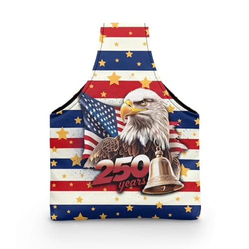 Image of ZUXONGSY America250 Yarn Tote Bags for Crocheting Lightweight 250th Patriotic Eagle Yarn Storage Organizer Knitting Project Bag for on The Go Travel July 4th 2026