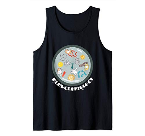 Meowcrobiology - Microbiology Science Cat Camiseta sin Mangas
