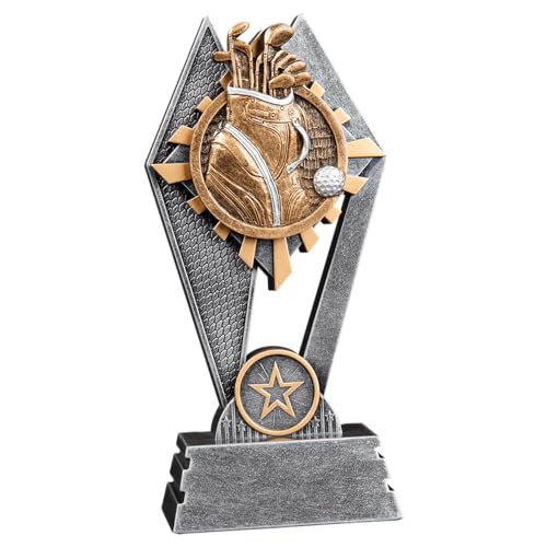 Express Medals 1 Pack of 7 Inch Tall Sun Ray Golf Trophy Awards Boys Girls Mens Women Youth Team Trophies Award Tournament Champion Winner Event Prize Gift SR106
