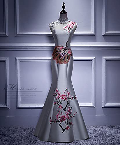 Keting Mermaid Flower Pattern Satin Corset Prom Party Bridesmaid Dress Evening Shower Pageant Celebrity Gown for Wedding2