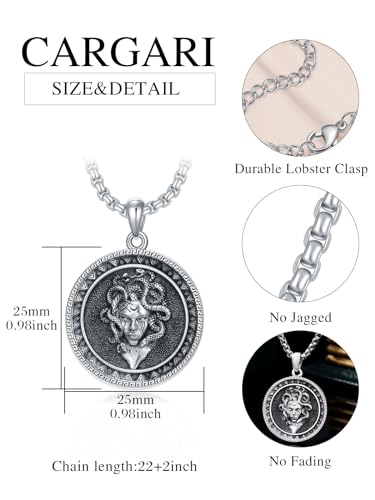 925 Sterling Silver Hecate/Lilith/Medusa/Star of David/Tetragrammaton Necklace Pendant Pagan Wiccan Magic Egyptian Amulet Jewelry for Men Women2