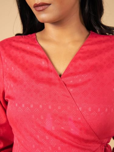 Image of The Mom Store Maternity and Nursing Wrap Dress for New Mom | Pre and Post Pregnancy Wear for Womens | Trendy Stylish Printed Friendly Dresses for Women | Comfortable