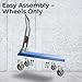 Restaurantware-RW Clean 35.5 x 23.25 x 27.75 Inch Platform Cart, 1 Large Flat Hand Cart - 660-Pound Capacity, Foldable Handle, Blue Plastic Flatbed Dolly Cart, Heavy-Duty, For Warehouses Or Homes
