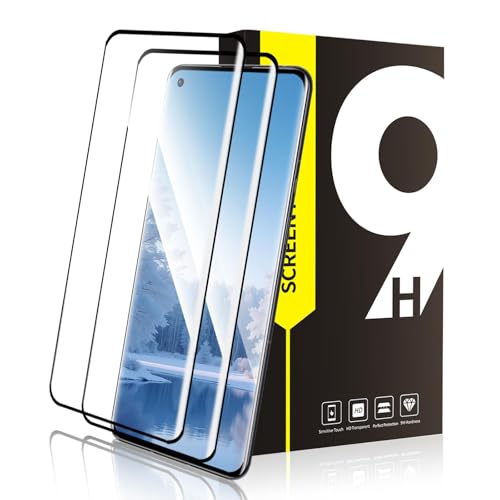 Bodyguard Protector de pantalla de cristal templado para OnePlus 8 Pro 5G, dureza 9H, sin astillas, antihuellas Ultra HD One Plus 8 Pro, protector de pantalla 3D curvado ultraresistente
