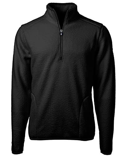 Image of Cutter & Buck mens Cascade Eco Mens Sherpa Fleece Quarter ZipFleece Jacket
