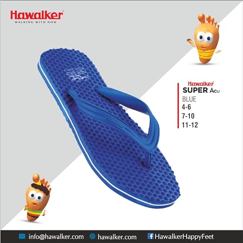 Image of Hawalker Men's Super Acu Prime Flip Flops made with 100% Natural Rubber for All Weather | Comfortable Hawai chappals | Durable Slippers