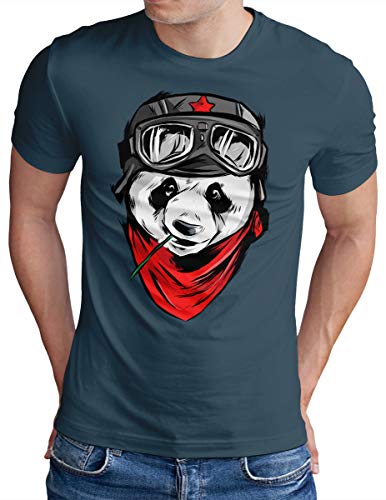 T-shirt OM3 Panda Bear homme motif avion grande taille S au 5XL
