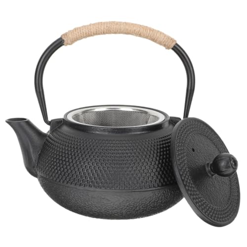 ARTSEWPLY 鋳鉄製小型ティーポット 無塗装 伝統工芸品 キャンプや家用に 滑らかな表面で優雅な茶器