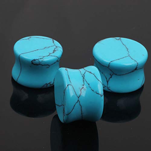 Women Ear Tunnels Stainless Steel Glass Stone Acrylic Ear Gauges Plugs Piercing Earrings Stretcher Set 8 Pairs