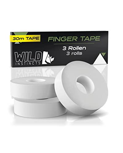 Wild Instincts® Fingertape Sport 3er Set/Boulder Tape/Klettern Zubehör/Volleyball Tape/Bouldern Zubehör/Handball Tape/Kletter Zubehör/Finger Tape Sport/Bouldern Geschenk/BJJ Tape Cover