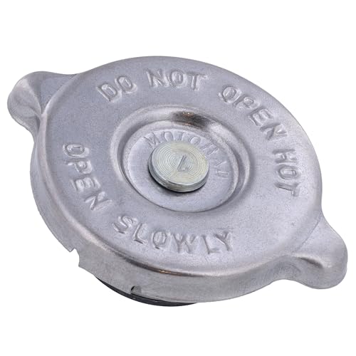 MotoRad Metal Radiator Cap, Black, 7 PSI, 4 Ear Design, for Open or Closed System (10228)