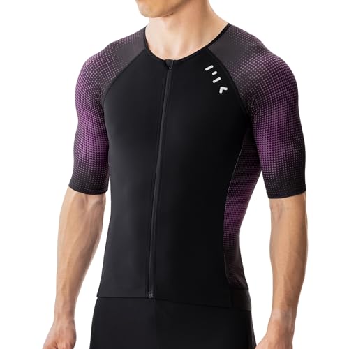 MY KILOMETRE Men's Triathlon Top Full Zip Short Sleeve Tri