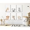 Nursery Animal Wall Art Decor Baby Safari Canvas P... #4