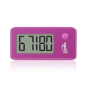 iGANK Simple Pedometer 3D Walking Step Counter with Lanyard Clip on