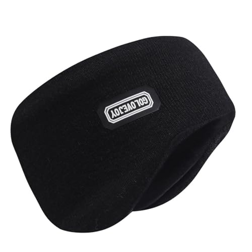 Photo de VYIBPDY Orejeras de invierno para hombres y mujeres para correr yoga esquí equitación banda para los oídos (negro)