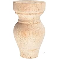 Set van 6 houten meubelpoten Wengé donker bruin beuken 6 cm hoogte 7x7 cm met