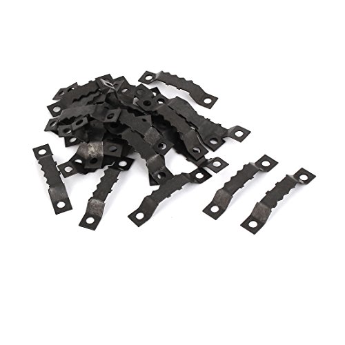 Image of uxcell 42mm x 8mm Saw Tooth Sawtooth Picture Frame Hooks Hangers 30PCS W Screws
