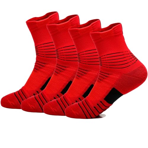 Image of Basketball Socks Compression Cushion Thick Cycling Socks Athletic Crew Socks for Men Women Boys
