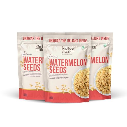 Image of KitchenSmith Premium Watermelon Seeds - Pack of 3 (200gm Each) | A Nutrient-Rich Superfood For Energy | Digestion & Overall Wellness | High In Protein | Raw Watermelon Seeds