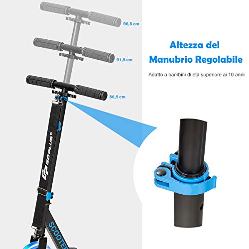 GYMAX Pieghevole Monopattino a Spinta per Bambini