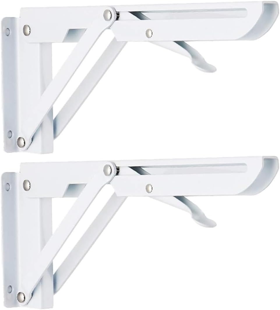 Shelf Brackets,Brackets,Household Simple Type partition Metal Bracket Wall-Mounted Right-Angle Fixed Bracket, Foldable Rack Triangular Bracket(195 * 85 mm)