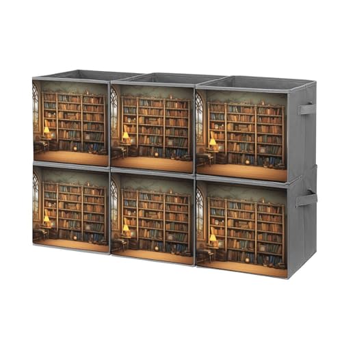 Boîtes de rangement rétro boîtes pliables empilables tissu lot 6 - 2