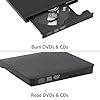 Premes Lecteur DVD Externe Graveur CD Portable Haute Vitesse USB 3.0 - Lecteur DVD Externe Type-C - Plug & Play pour Ordinateur Portable Et PC - Compatible avec Windows 11 Et Mac OS