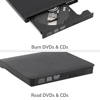 Premes Lecteur DVD Externe Graveur CD Portable Haute Vitesse USB 3.0 - Lecteur DVD Externe Type-C - Plug & Play pour Ordinateur Portable Et PC - Compatible avec Windows 11 Et Mac OS