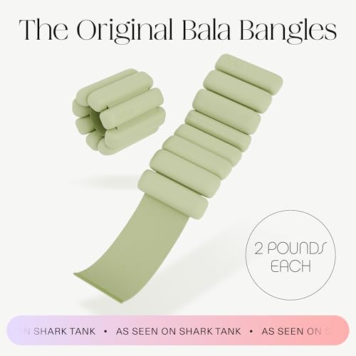 Image of Bala Bangles Wrist & Ankle Weights for Women & Men - Adjustable Weighted Bands - Soft Silicone Arm & Leg Weights for Pilates, Yoga, Walking, Barre, Home Workout & Strength Training Exercise