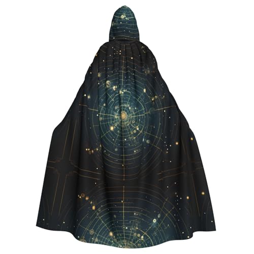 Veste à capuche longue cape de fête zodiaque pour célébration adulte Halloween