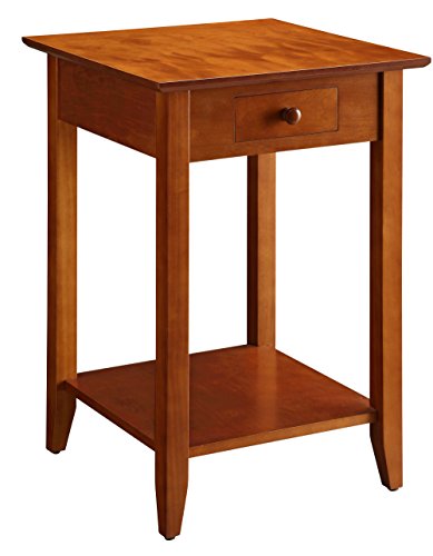 Convenience Concepts American Heritage End Table with Drawer and Shelf, Cherry, 18 in x 18 in x 26 in #1