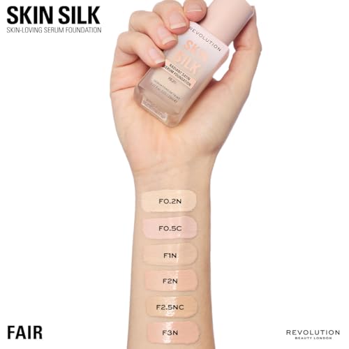 Image of Revolution Skin Silk Radiant Satin Serum Foundation, F3N Fair Skin Tones