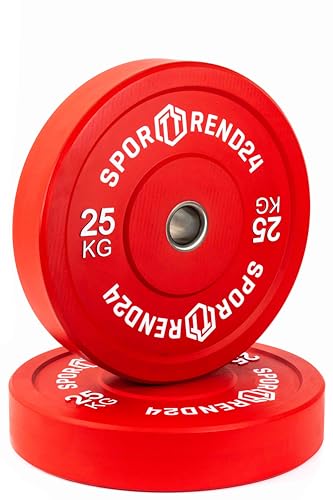 Sporttrend 24® Bumper Plate Gewichtswahl | Gewichtsscheibe Gewichtscheibe Hantelscheibe Hantelgewichte Fitness Scheiben Gewicht Gewichte Weightplate Weight Plate Weights für Langhantel Hantelstange