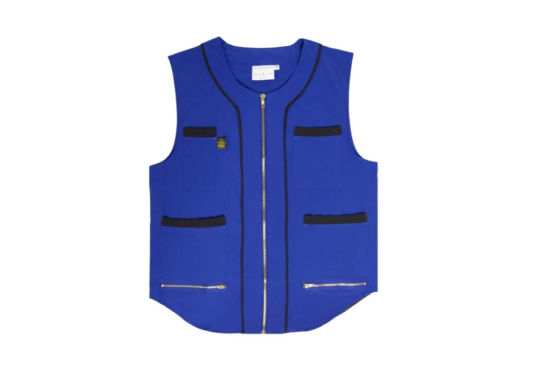 King Midas Professional Hair Barber Vest - Lightweight Mens Hair Cutting Vest - One Way Zipper Vest