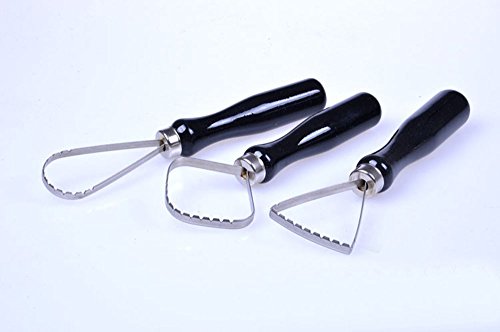 Daycount Pack of 3 Flat Wire Cutter Clay Pottery Sculpting Tool Set, Wood Pottery Clay Sculpture Big Loop Tool for Carving, Shaping, Clay Sculpture, Modeling
