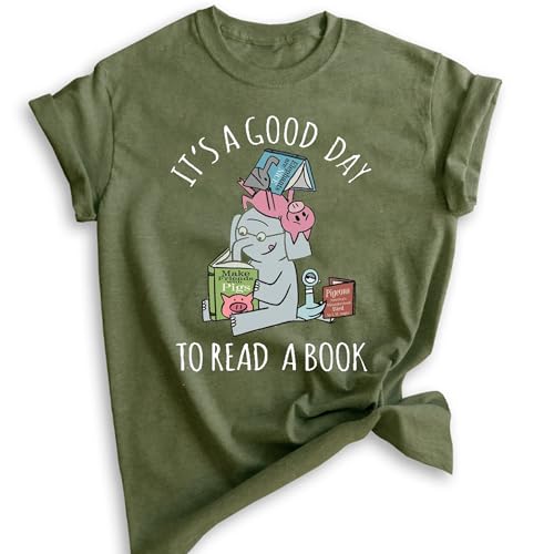 Its A Good Day To Read Shirt, Books Shirt, Librarian Shirt, Read More Books, Bookish Shirt, Book Lover Teacher Shirt, Piggie Elephant Shirt3