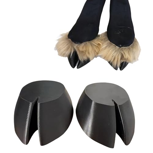 2pcs Hoof Shoes Cosplay DIY is Possible Making Them for Furry Parties Cosplay conventions Themed photoshoots and More. Black