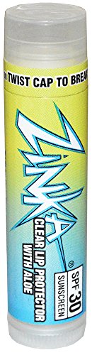 Zinka Clear Lip Protector With Aloe Spf 30 Sunscreen Lip Balm .15 Ounce (Pack Of 3) #TOP1