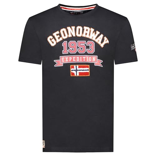 Geographical Norway Jollegio Men Camisetas, Noir, M para Hombre