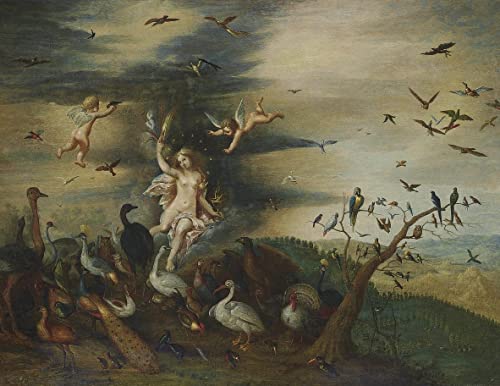Tableau une Allégorie de l'Air de Jan Brueghel sur toile 60x90cm