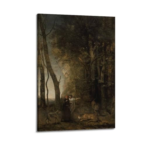 Poster Dante et Virgile de Corot - Décoration murale salon et bureau 50x75 cm