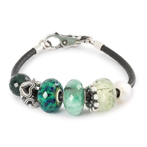Abalorio de vidrio verde para personalizar pulseras con estilo sofisticado 3