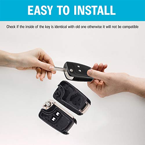 PHONILLICO Autosleutelbehuizing met 2 toetsen geschikt voor diverse Opel- en Chevrolet-modellen - Afbeelding 4