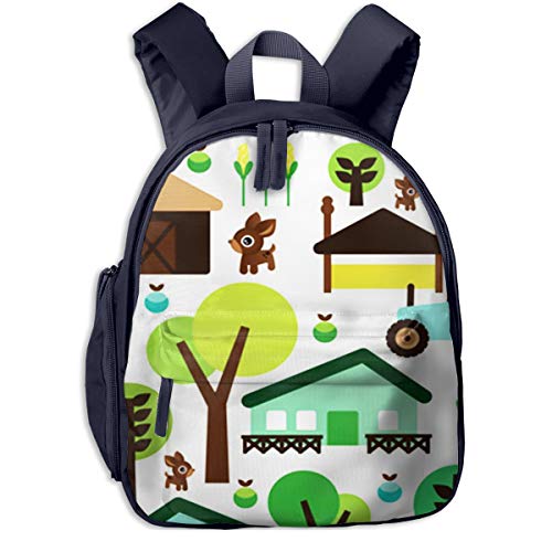 Mochilas Infantiles  Bolsa Niño Bebe Guarderia Escolar con Tractor Animales