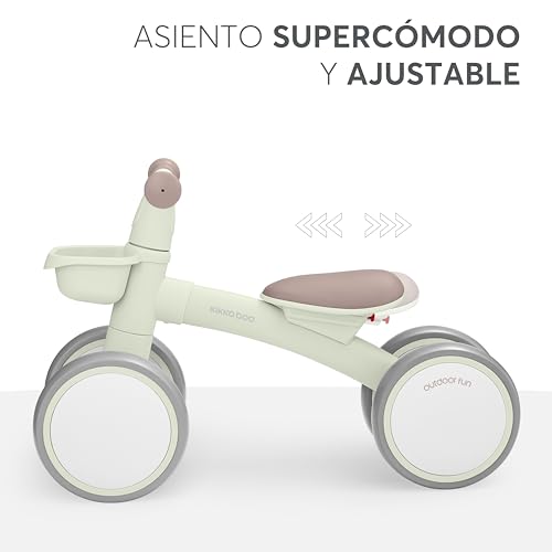 Miniatura 5 de KikkaBoo Bicicleta Sin Pedales ZIPI, Correpasillos Bebé de 1 a 3 Años, Bicicleta Equilibrio, Bici Bebé con Canasta, Ajustable, Juguete para Niños, Menta