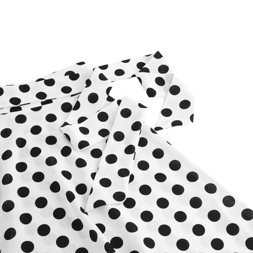 Wellwits Women's Bow Waist Swing Polka Dots Vintage Skirt3